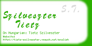 szilveszter tietz business card